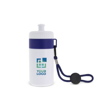 Bidón blanco libre de BPA con cordón de transporte 500ml color blanco