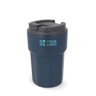 Vaso take away de acero inoxidable con tapa de silicona 350ml