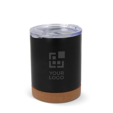 Vaso de acero inoxidable doble pared con base de corcho 350ml