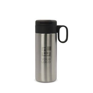 Vaso de acero inoxidable con tapa que sirve como taza 400ml