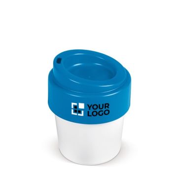 Vaso take away con tapa de color hecho en EU y 100% reciclable 240ml