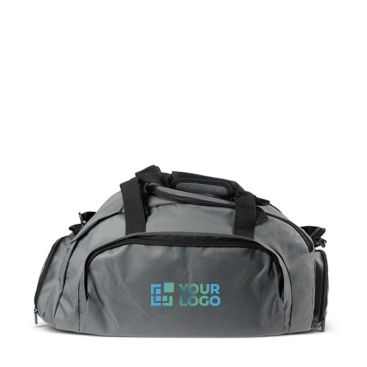 Bolsa de viaje de RPET con multiples compartimientos color azul cuarta vista