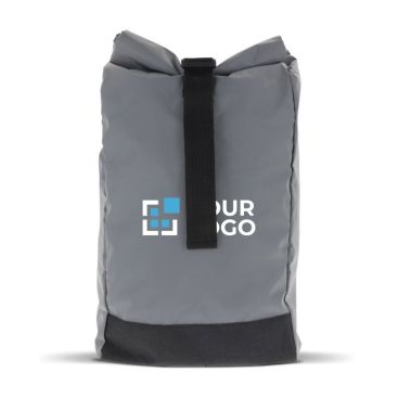 Mochila roll-top de poliéster reflectante con abertura plegable