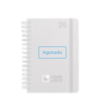 Agenda de cuero reciclado con anillas y planificación diaria A5 vista principal - agotado