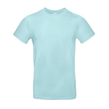 Camiseta de algodón para hombre de manga corta 185 g/m2 B&C color azul pastel vista de impresión