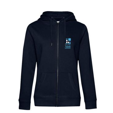 Sudadera de algodón para mujer con cremallera 280 g/m2 B&C vista principal