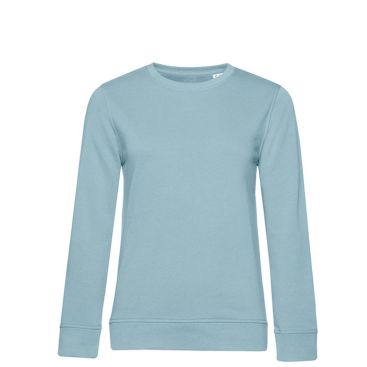 Sudadera para mujer de manga larga en algodón 280 g/m2 B&C color azul grisáceo vista de impresión
