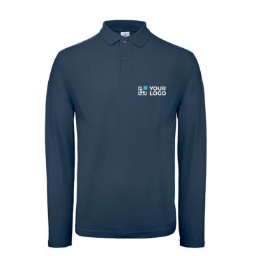 Polo de algodón de manga larga para hombre 180 g/m2 B&C vista principal