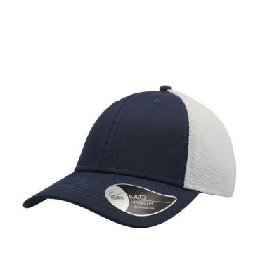 Gorra de nylon y malla de estilo deportivo bicolor de 6 paneles