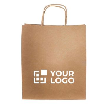 Bolsa de kraft con fuelle en el lateral resistente de 90 g/m2