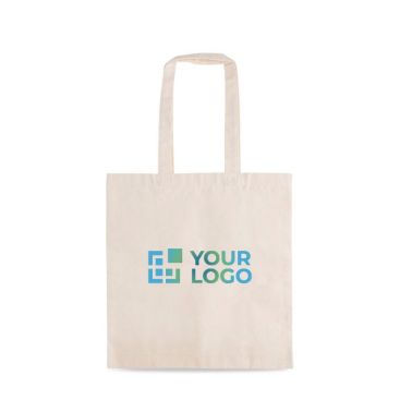 Bolsa sostenible de algodón con interlock y asas largas 310 g/m2