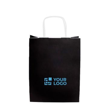 Bolsa de papel kraft en varios colores con asas cortas 90 g/m2