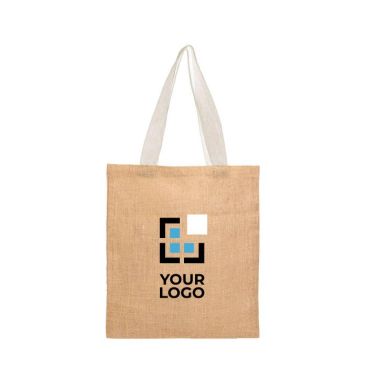 Bolsa de la compra de yute con asas de algodón 265 g/m2