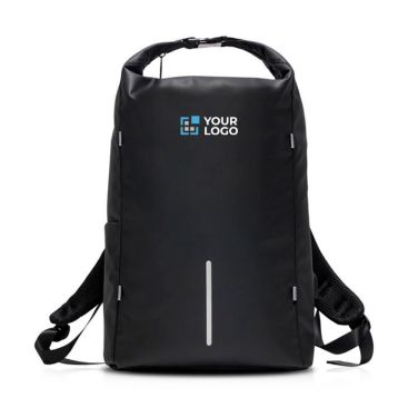 Mochila de poliéster con cremallera impermeable y carga USB 15,6''
