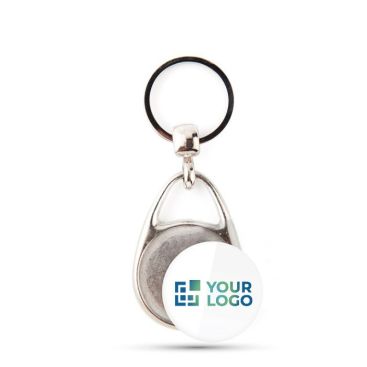 Llavero de metal con forma de gota y papel instertado personalizado