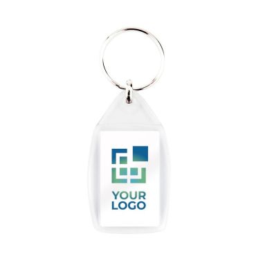 Llavero cuadrado con papel personalizable a 2 caras 25x40mm vista principal