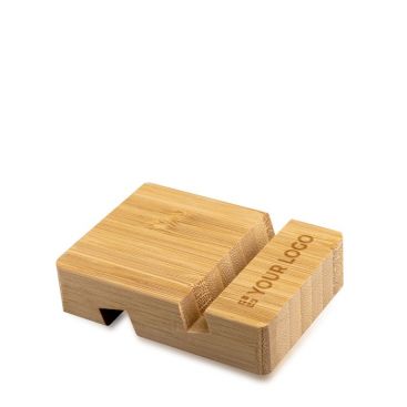 Soporte de bambú para móviles y tablets con distintos tamaños