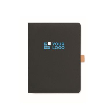 Portafolio de RPET con páginas rayadas de papel reciclado A5