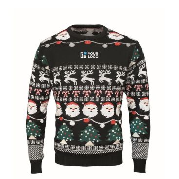 Jersey de estampado navideño con 10 luces LED talla L/XL