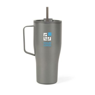 Botella térmica de acero inoxidable reciclado con pajita 800ml