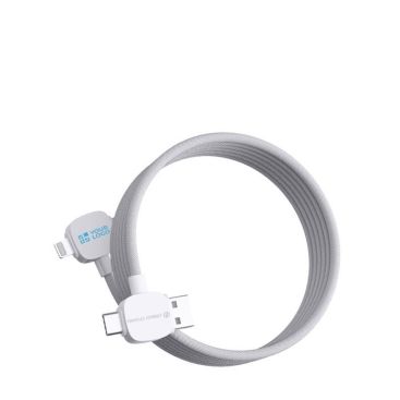 Cable de carga magnético antienredos de 120 cm con 4 puertos