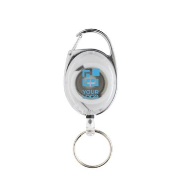 Llavero de ABS reciclado y zinc con cordón y mosquetón sujetador