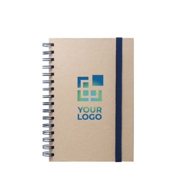 Libreta de anillas y tapa dura de caña de azúcar A5 hojas a rayas