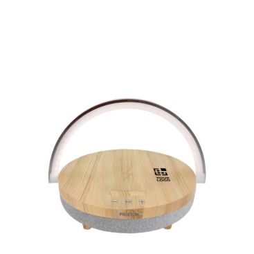 Altavoz Prixton 4 en 1 de 10W con luz LED y base de carga inalámbrica