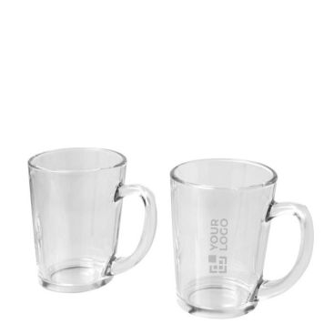 Set de dos vasos de té de vidrio con capacidad para 310ml