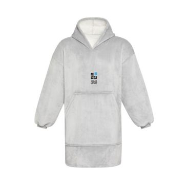 Manta con capucha de franela de poliéster con bolsillo frontal