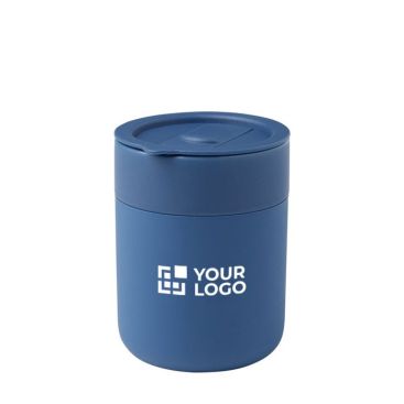 Vaso de cerámica con envoltura de silicona y tapa de plástico 330ml