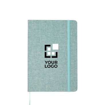 Libreta con tapa dura de algodón reciclado A5 hojas a rayas