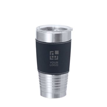 Vaso térmico de acero inoxidable con banda de PU a color 420ml