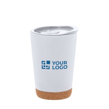 Vaso take away de doble pared con detalle de corcho en la base 260ml