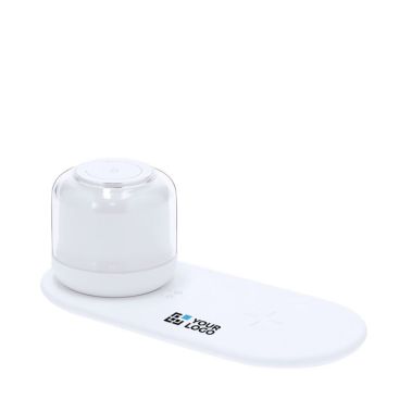 Cargador inalámbrico con lámpara de luz blanca y multicolor 15W