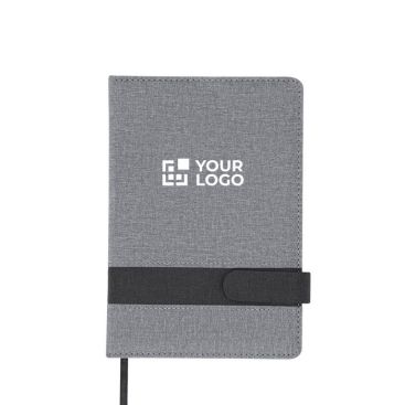 Libreta de PU con cierre magnético en parte superior hojas a rayas A5