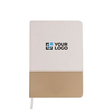 Libreta bicolor de suave pana de poliéster y PU  hojas lisas A5
