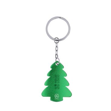 Llavero navideño de aluminio reciclado en forma de árbol