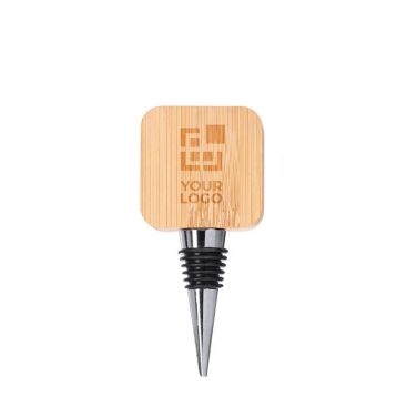 Tapón para botellas de madera en forma cuadrada con abridor incluido