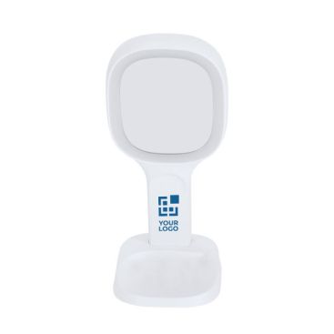 Espejo multifunción con cargador inalámbrico, soporte móvil y luz