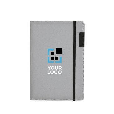 Portafolio de RPET con bloc de notas extraíble de hojas a rayas A5