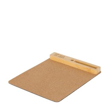 Alfombrilla de corcho con soporte para móvil y bolígrafos