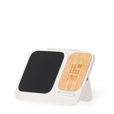 Soporte de móvil con cargador inalámbrico y pizarra digital