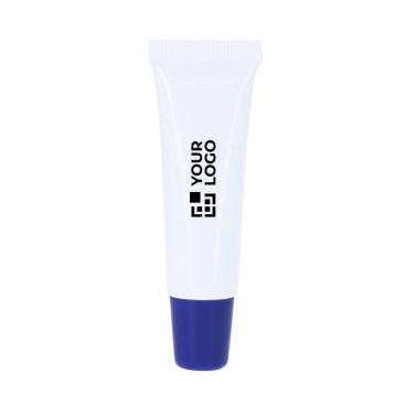 Bálsamo labial en formato crema en tubo blanco con tapón a color SPF15