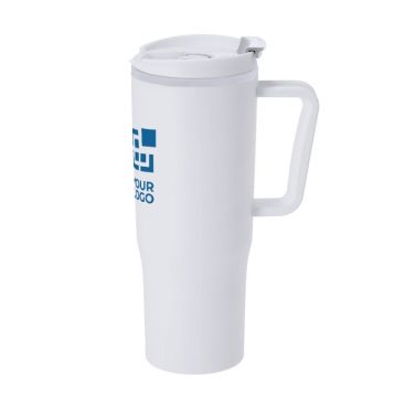 Vaso térmico de PP reciclado con asa de agarre ergonómica 800ml