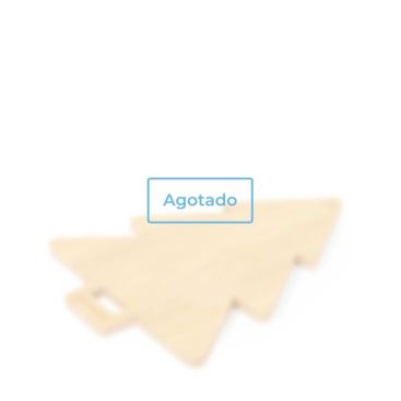 Tabla de cortar edición navideña en forma de árbol con asa troquelada vista principal - agotado