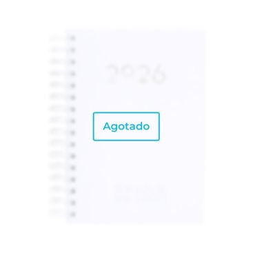 Agenda de anillas en el lateral con vista diaria en inglés y español A5 vista principal - agotado