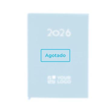 Agenda de tapa rígida de PU con vista diaria en inglés y español B5 vista principal - agotado