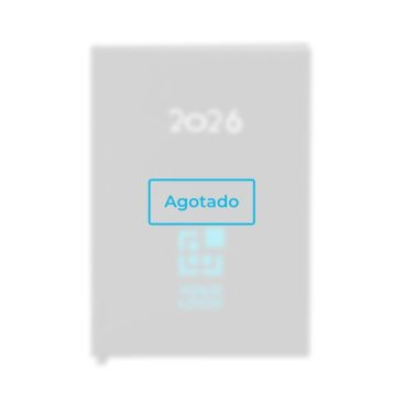 Agenda de tapa rígida de PU con vista diaria en inglés y español A5 vista principal - agotado