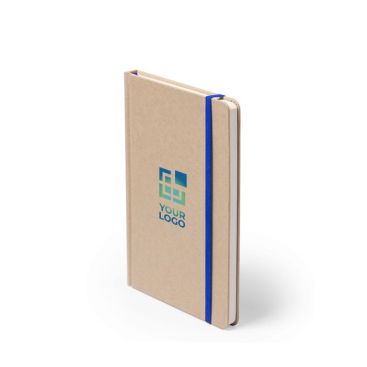 Libreta de cartón reciclado con banda elástica a color hojas lisas A5